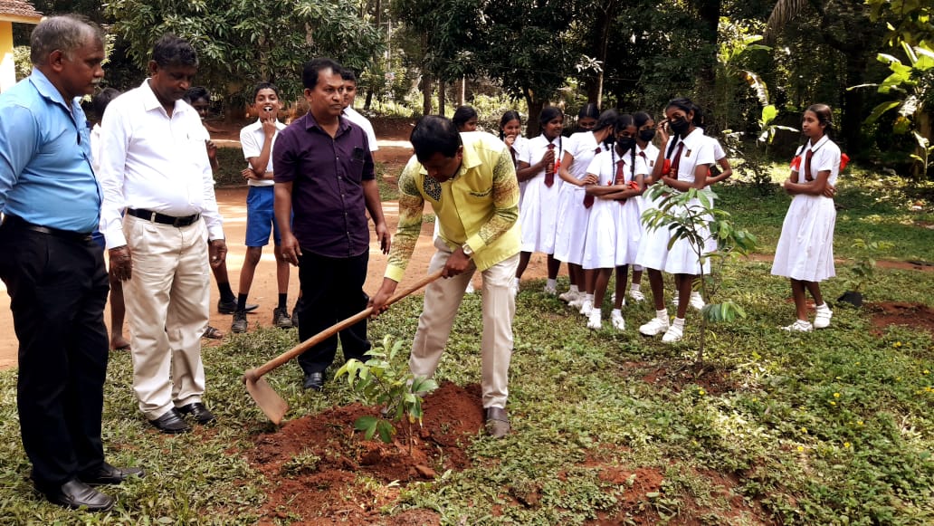 පල්ලේපොල මානින්ගමුව විද්‍යාල භූමියේ පළතුරු, කුඹුක් හා මී පැල සිටුවීමේ වැඩසටහනක්