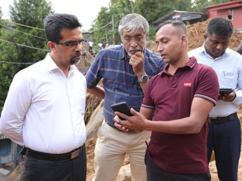 පූජාපිටිය ප්‍රාදේශීය ලේකම් කොට්ඨාසයේ ආපදා නිරීක්ෂණයට