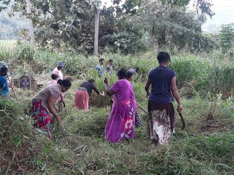 අඹන්ගඟ කෝරලේ එකාබද්ධව සිදුකරන ලද පවිත්රතා වැඩසටහනක්.